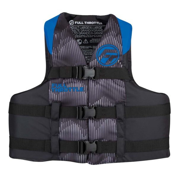 Full Throttle Adult Nylon Life Jacket - 4XL 7XL - Blue Black [112200-500-110-22] Online Sale