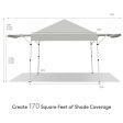 17 Feet x 10 Feet Foldable Pop Up Canopy with Adjustable Instant Sun Shelter-Gray Online Sale