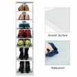 Wooden Shoes Storage Stand 7 Tiers Shoe Rack Organizer Multi-shoe Rack Shoebox-White Online Hot Sale