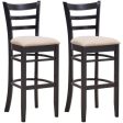 Bar Chairs with Ergonomic Backrest and Comfy Footrest and Soft Padded Seat Online Hot Sale