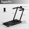 2.25HP 2 in 1 Folding Treadmill with APP Speaker Remote Control-Black For Cheap