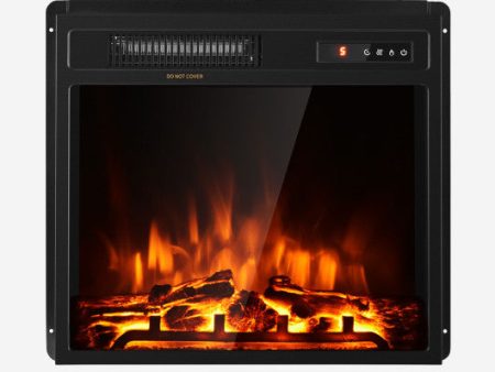 18 Inch 1500W Electric Fireplace Freestanding and Recessed Heater For Cheap