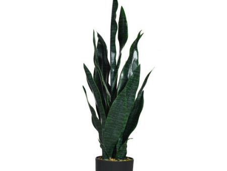 35.5 Inch  Indoor-Outdoor Artificial Fake Snake Plant For Discount