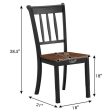 2 Pieces Solid Whitesburg Spindle Back Wood Dining Chairs-Black Hot on Sale