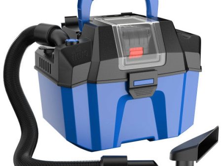 18V Wet Dry Vacuum 2.7 Gal 4 Peak HP Cordless Shop Vac 2.0 AH Battery-Blue Discount