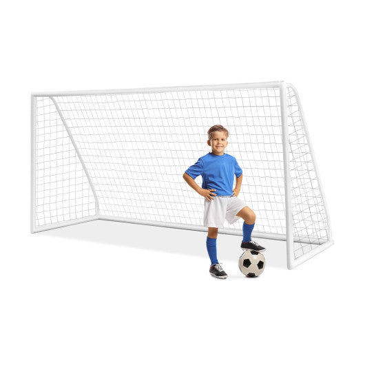 12 x 6 Feet Soccer Goal with Strong PVC Frame and High-Strength Netting Online now