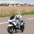 12V Kids Ride On Motorcycle Electric Motor Bike-White Hot on Sale