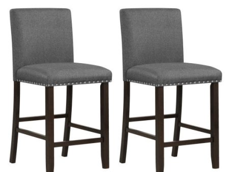 Set of 2 Linen Fabric Bar Stools with Back for Kitchen Island Sale