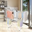 2-Level Foldable Clothes Drying Rack with Adjustable Gullwing For Cheap