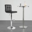 Adjustable Swivel Bar Stool with PU Leather-Black Online Sale