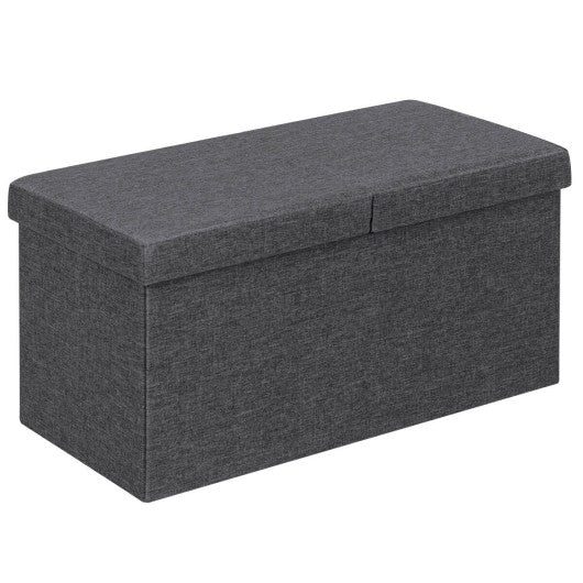 30 Inch Folding Storage Ottoman with Lift Top-Dark Gray Sale