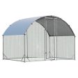 6.2 Feet 12.5 Feet 19 Feet Large Metal Chicken Coop Outdoor Galvanized Dome Cage with Cover-S on Sale