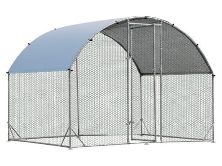 6.2 Feet 12.5 Feet 19 Feet Large Metal Chicken Coop Outdoor Galvanized Dome Cage with Cover-S on Sale