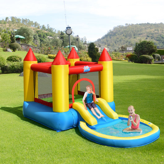 Inflatable Kids Slide Bounce House with 550w Blower Hot on Sale