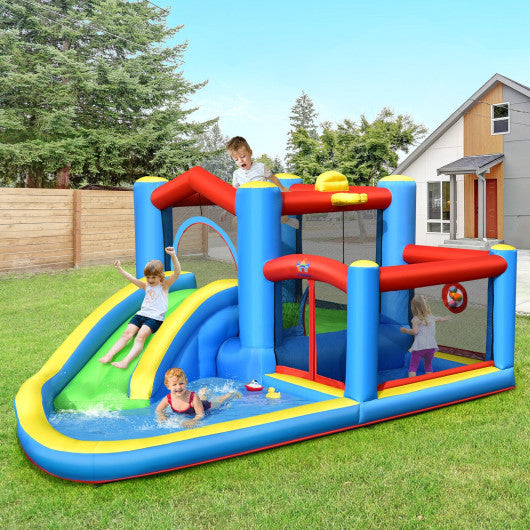 Inflatable Kids Water Slide Bounce Castle with 480W Blower on Sale