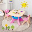 In Outdoor 3-Piece Plastic Children Play Table & Chair Set Discount