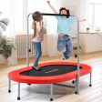 2-Person Foldable Mini Kids Fitness Rebounder Trampoline-Red Supply