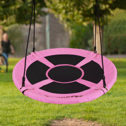 40 Inch Flying Saucer Tree Swing Indoor Outdoor Play Set-Pink Online Sale