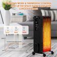 1500 W Oil-Filled Heater Portable Radiator Space Heater with Adjustable Thermostat-Black Supply