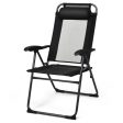 4 Pieces Patio Garden Adjustable Reclining Folding Chairs with Headrest-Black Hot on Sale