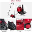 2000W Heavy Duty Multi-purpose Steam Cleaner Mop with Detachable Handheld Unit-Red For Discount