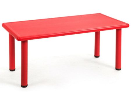 Kids Plastic Rectangular Learn and Play Table-Red Discount