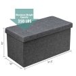 31.5 Inch Fabric Foldable Storage with Removable Storage Bin-Dark Gray Supply