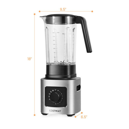 1500W 5-Speed Countertop Smoothie Blender with 5 Presets and 68oz Tritan Jar-Silver Online