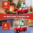 8 Feet Wide Inflatable Santa Claus Driving a Car with LED and Air Blower Online now