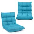 14-Position Adjustable Folding Lazy Gaming Sofa-Light Blue For Sale