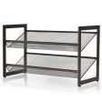 2 3 4 Tiers Flat and Slant Metal Shoe Rack for Entryway Hallway-2-Tier For Cheap