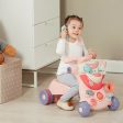 2-in-1 Baby Walker with Activity Center-Pink For Cheap