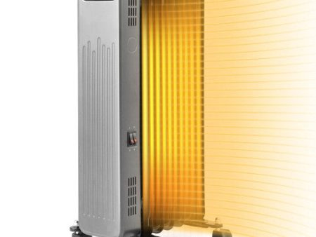 1500W Portable Oil-Filled Radiator Heater for Home and Office-Black on Sale