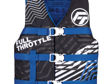 Full Throttle Youth Nylon Life Jacket - Blue Black [112200-500-002-22] Online now