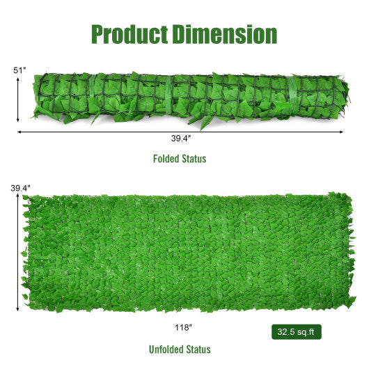 118 x 39 Inch Artificial Ivy Privacy Fence for Fence and Vine Decor Cheap