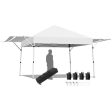 17 Feet x 10 Feet Foldable Pop Up Canopy with Adjustable Instant Sun Shelter-White Online now