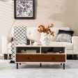 2 Tier 40 Inch Length Modern Rectangle Coffee Table with Storage Shelf and Drawers-White Online Hot Sale