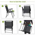 4 Pieces Portable Outdoor Folding Chair with Armrest Sale