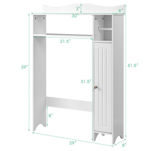 Wood Over the Toilet Bathroom Space Saver with Paper Holder and Shelf Online now