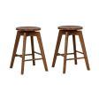 2 Set of 24.5 Inch Counter Height Bar Stool with Rubber Wood Frame For Cheap