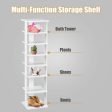 Wooden Shoes Storage Stand 7 Tiers Shoe Rack Organizer Multi-shoe Rack Shoebox-White Online Hot Sale