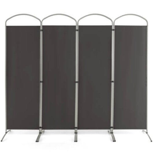 6.2Ft Folding 4-Panel Room Divider for Home Office Living Room -Gray Online Sale