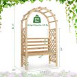 Wooden Garden Bench Arch Pergola Outdoor Arbor Online now