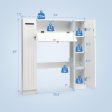 2-Door Freestanding Toilet Sorage Cabinet with Adjustable Shelves and Toilet Paper Holders For Cheap