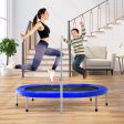 2-Person Foldable Mini Kids Fitness Rebounder Trampoline-Blue Hot on Sale