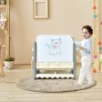 2 in 1 Kids Easel Table and Chair Set  with Adjustable Art Painting Board Hot on Sale