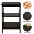 2 Pieces 3-tier Nightstand Sofa Side End Accent Table Storage Display Shelf-Black Fashion