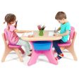 In Outdoor 3-Piece Plastic Children Play Table & Chair Set Discount