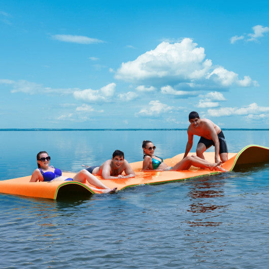 12 x 6 Feet 3 Layer Floating Water Pad-Orange on Sale