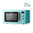 0.9 Cu.ft Retro Countertop Compact Microwave Oven-Green Supply